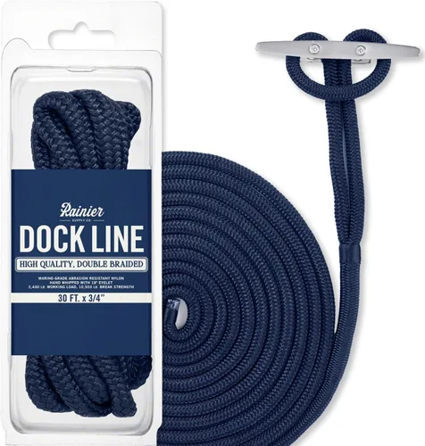 Miniatura 14 de RainierSupplyCo Líneas de Amarre - Paquete de 2 cuerdas de barco para atraque con bucle, cuerda marina de nailon doble trenzada de alta calidad