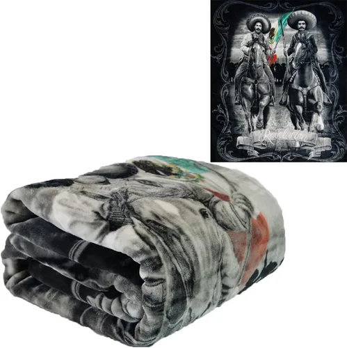 Manta de felpa Revolución, cama Queen de 79 x 95 pulgadas, manta de piel sintética para camas, sofá, picnic, camping
