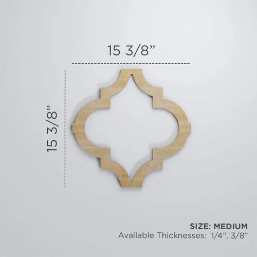 Miniatura 2 de 15 3/8"W X 15 3/8"H Medium Marrakech Decorativos Marrakech Paneles de pared de madera, abedul Birch
