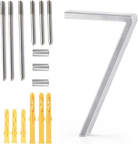 Miniatura 13 de Número de casa flotante de 5'', números de casa modernos - aleación de zinc, número de dirección de casa con exquisito proceso de dibujo - dorado