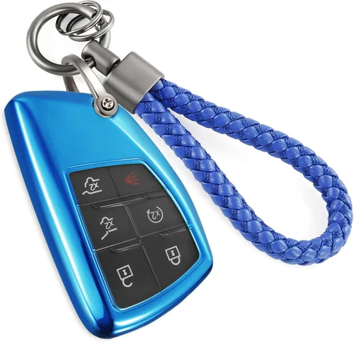 Miniatura 42 de para Buick - Funda para llavero con llavero de cuerda trenzada metálica anti-pérdida mejorada, carcasa suave de TPU exquisita para Avenir Envision