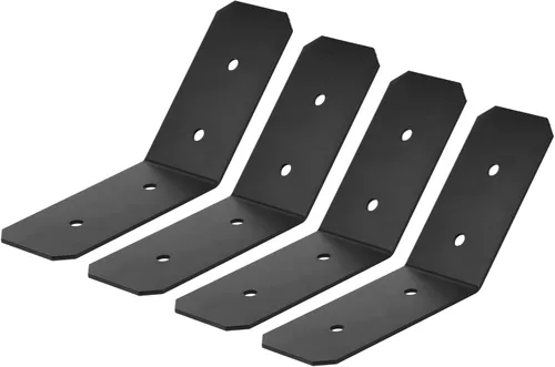 Miniatura 3 de Paquete de 4 soportes angulares de 45 grados para postes de madera de 4 x 4, pérgola, calibre 11