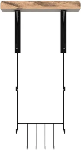 Miniatura 4 de Bikoney Soporte para Esterilla de Yoga Montaje en Pared Almacenamiento de Esterilla de Yoga Accesorios de Gimnasio en Casa con Estantes Flotantes