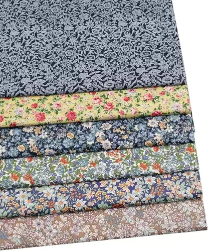 Miniatura 8 de 10 paquetes de tela de cuartos gruesos, tela de algodón precortada de costura acolchada, 18 x 22 pulgadas, estampado floral Tulipán