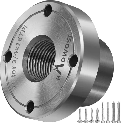 Miniatura 11 de Placa frontal de torno de madera de acero de 4 pulgadas, placa frontal para torno de madera, placa frontal de torno apta para husillo de 3/4