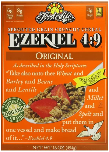 Miniatura 7 de Food For Life Ezekiel 4:9 - Cereal orgánico de grano germinado, lino dorado, cajas de 16 onzas (paquete de 6)