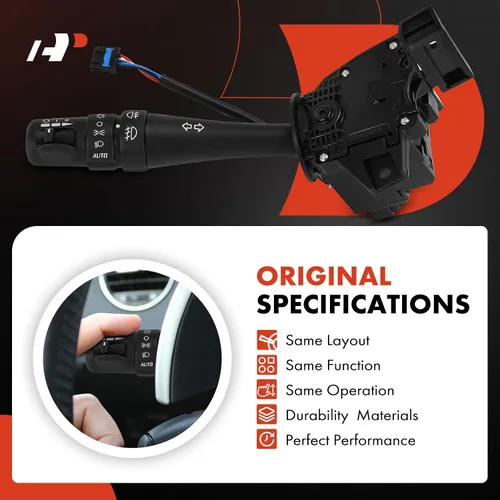 Miniatura 6 de A-Premium Interruptor de señal de giro, limpiaparabrisas, atenuador de faros (automático), palanca de interruptor multifunción de control de crucero