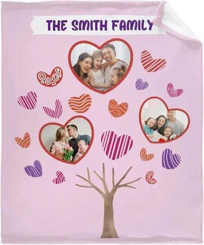 Miniatura 10 de Manta personalizada con foto, manta personalizada de franela personalizada, regalo de cumpleaños familiar, boda, sofá, dormitorio, sala de estar, 40