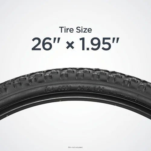 Miniatura 5 de Schwinn Neumático de Repuesto para Bicicleta, Neumático de Bicicleta de Montaña de 26" x 1.95", Banda de Rodadura de Alta Tracción, Construcción