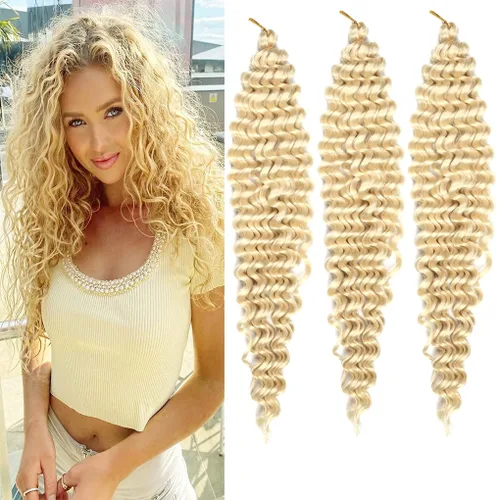 Miniatura 52 de 3 trenzas de ganchillo Passion Twist, cabello sintético preseparado para trenzar de 14 pulgadas, 3 paquetes de cabello trenzado pretrenzado