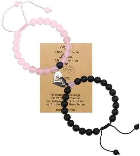 Pulsera en forma de corazón a juego para parejas, regalos para él, ella, hombres, mujeres, esposo, novio, amantes, amigos, aniversario, día de San