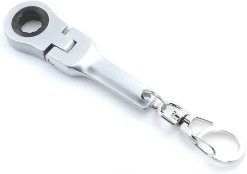 Miniatura 3 de GT/ Rotors Llave de trinquete de 10 mm con cabezal flexible, llavero con mosquetón (paquete de 3)