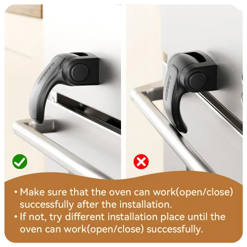 Miniatura 4 de EUDEMON 1 paquete de cerradura para horno, cerradura de puerta de horno a prueba de bebés, cerradura frontal de horno de seguridad para niños, fácil
