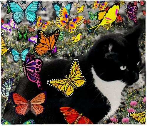 Miniatura 7 de CafePress Cat 571 - Manta de forro polar súper suave, 60 x 50 pulgadas