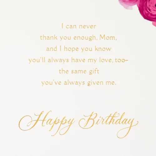 Miniatura 4 de Hallmark Tarjeta de cumpleaños para mamá (Me has dado tanto)