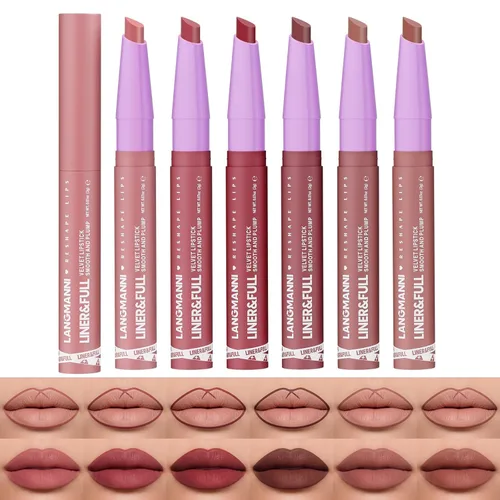 Miniatura 14 de BestLand Juego de 12 Labiales Líquidos Mate + Lápices Delineadores de Labios, Juego de Maquillaje de Labios de Un Solo Paso, Pigmento Aterciopelado