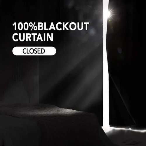 Miniatura 74 de Deconovo Cortinas opacas 100% con forro negro, cortinas con ojales aisladas térmicamente que reducen el ruido, doble capa para oscurecer