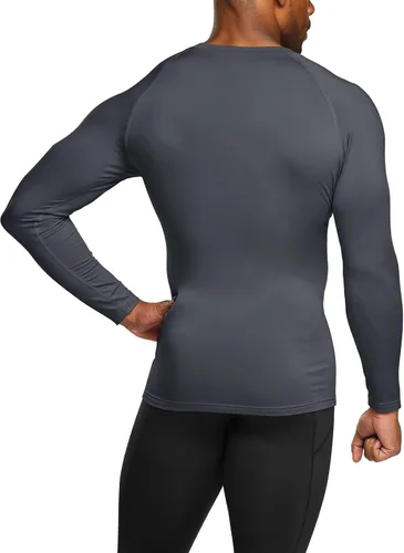 Miniatura 3 de TSLA Paquete de 1 o 2 camisetas térmicas de compresión de manga larga para hombre, camiseta de capa base atlética, camiseta de invierno para correr