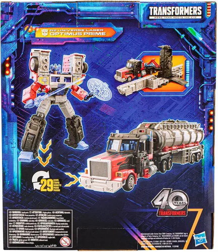 Miniatura 6 de Transformers Legacy United Leader Class G2 Universe Laser Optimus Prime, figura de acción de conversión de 7.5 pulgadas, 8+