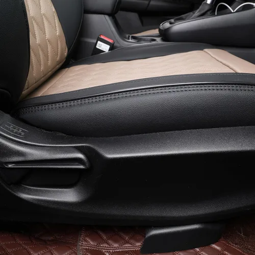 Miniatura 20 de EKR - Fundas de asiento de automóvil a la medida para Honda Civic Sedan, Sport, LX - Cuero sintético (negro)