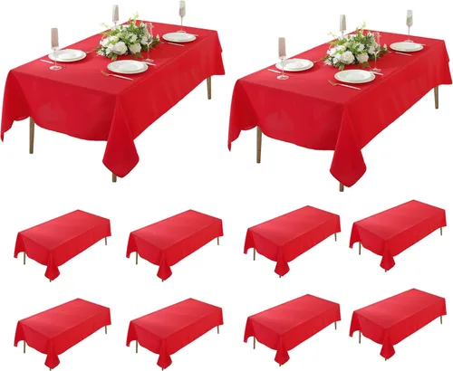 Miniatura 51 de Paquete de 5 Manteles Cuadrados 60 x 60 Pulgadas de Carbón, Mantel de Poliéster Lavable para Uso en Hogar, Fiesta, Boda o Restaurante.