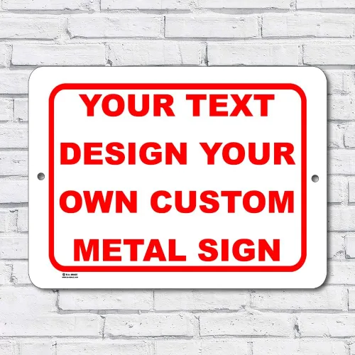 Miniatura 9 de Cartel blanco personalizado de aluminio 007 con tu nombre Horizontal