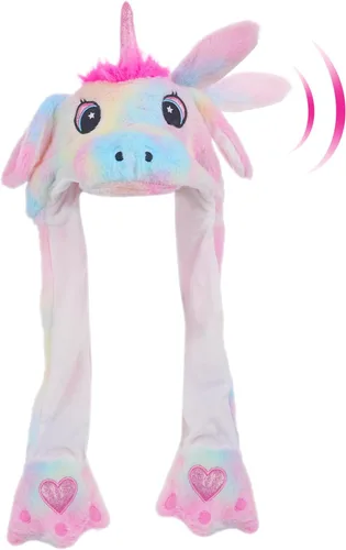 Miniatura 9 de CICITOYWO Sombrero de Animal de Peluche Divertido con Orejas en Movimiento, Gorra Saltarina Linda, Unisex, Regalo para Niños y Adultos, Fiesta