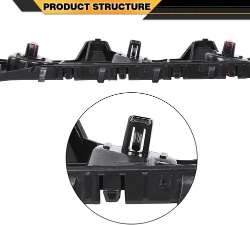 Miniatura 4 de CNNELL Juego de soportes de parachoques trasero izquierdo y derecho compatible con Nissan Altima Platinum, S, SL, SR, SV 2019-2023/Edition ONE negro