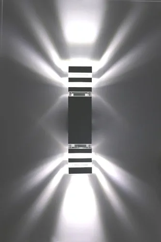 Miniatura 4 de 14W LED al aire libre impermeable montado en la pared luz E27 bombilla arriba/abajo lámpara accesorio blanco puro Color de la fuente de luz: blanco