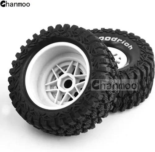 Miniatura 5 de 1/7 1/8 RC Short Course Truck Buggy Neumáticos y ruedas de 0.669 in Hex OD 5.315 in Neumáticos todoterreno para 1:7 1:8 Escala RC Off-Road Truck Car