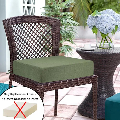 Miniatura 2 de Magpie Fabrics - Juego de 2 fundas para cojines de patio (solo funda de repuesto, sin inserto!), funda para cojín de asiento profundo impermeable