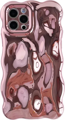 Miniatura 7 de Caseative Funda para iPhone 12 Pro, onda de onda de agua Meteorito Burbuja Cromo Galvanizado Candy Phone Case (Plata)
