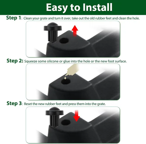Miniatura 5 de 5304475129 Piezas de repuesto para patas de goma de rejilla para estufas de gas Frigidaire, rejilla de estufa Frigidaire, patas de goma para estufas