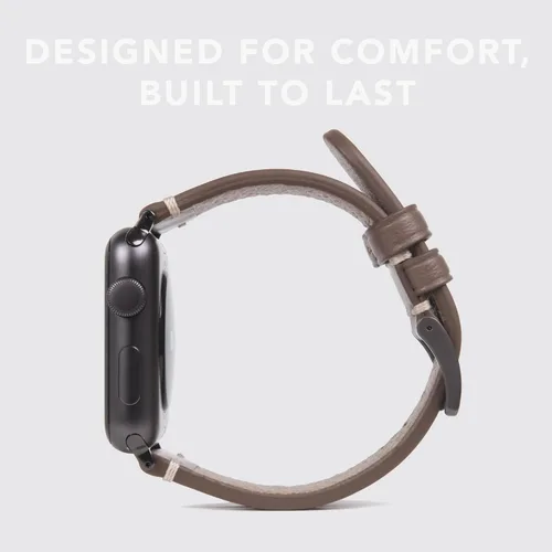 Miniatura 3 de SLG Correa italiana Buttero de cuero para Apple Watch de 1.496 in, 1.575 in, 1.614 in, 1.654 in, correa curtida vegetal para Apple Watch Series