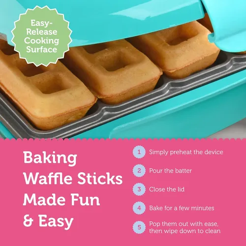 Miniatura 5 de Babycakes Mini Waflera de palitos de gofres de Select Brands - Mini Waflera de palitos de gofres para el desayuno - Cuenta con revestimiento