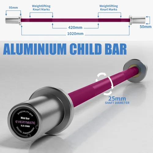 Miniatura 2 de EVERYMATE Barra de pesas mini de 5 libras para principiantes, mujeres, niños, barra de pesas para entrenamiento de cuerpo entero, para entrenamiento