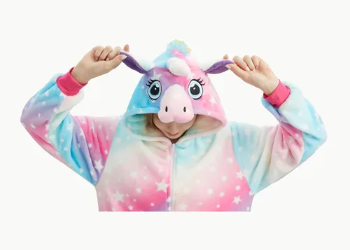Miniatura 5 de NewCute Pijama unisex de una pieza de unicornio para adultos, disfraz de Halloween
