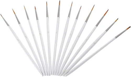 TEHAUX Pinceles de acuarela para acuarela, pinceles de pintura de color de agua, pinceles de arte en miniatura, kit de pinceles de detalles finos de