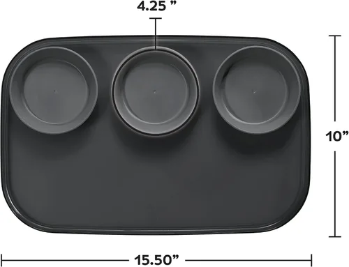 Miniatura 5 de madesmart dipware - Bandeja de 3 tazones, apilables y extraíbles para embutidos, guacomole, aperitivos, verduras, apto para lavavajillas