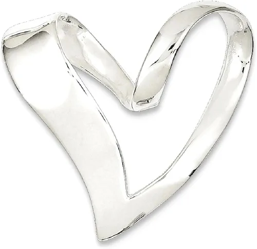 Miniatura 9 de Collar con dije de corazón de plata de ley 925 joyería fina omega para mujer regalos para ella