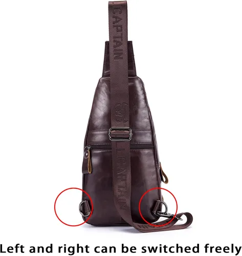 Miniatura 118 de LUKZIJAES Bolso bandolera de cuero genuino para hombre