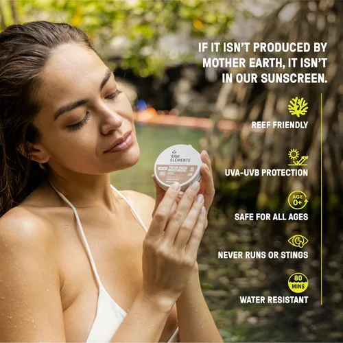 Miniatura 4 de Crema facial tintada ultra-hidratante Raw Element, protector solar mineral no tóxico para la cara, hidratante diario tintado, óxido de zinc no nano