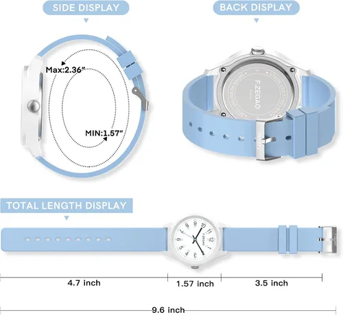 Miniatura 5 de Nurse Watch for Nurse Professionals Medical Students Women, 100M Waterproof Watch for Swimming 24 Hour Military Time Easy to Read Dial with Silicone