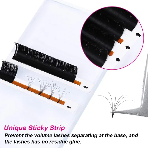 Miniatura 4 de Extensiones de pestañas Easy Fan FADLASH Extensiones de pestañas de volumen 0.05 0.07mm pestañas autoabanico 5D 7D 10D Extensiones de volumen