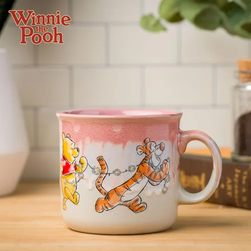 Miniatura 5 de Taza de Campista de Cerámica con Esmalte Reactivo Silver Buffalo Winnie the Pooh con Piglet, Tigger y Eeyore, 20 Onzas Grupo Winnie the Pooh