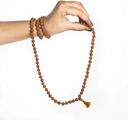 Miniatura 3 de Wonder Care Auténtica Rudraksha Mala Pulsera auténtica de Rudraksha del Himalaya de 5 caras Cuentas de Rudraksha Pulseras de cuentas para hombres