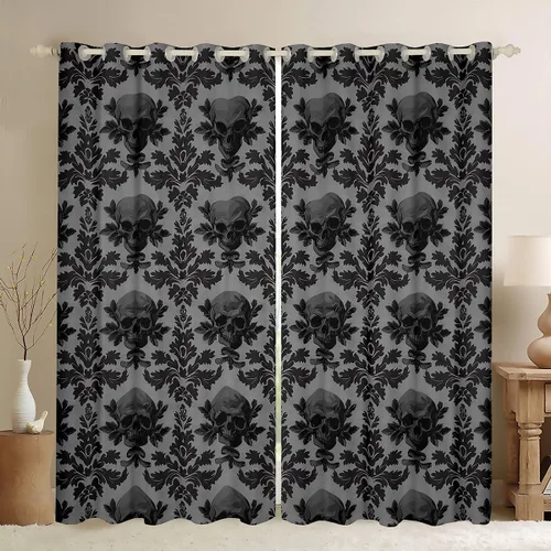 Miniatura 39 de Feelyou Cortinas opacas abstractas modernas de arte abstracto para dormitorio, sala de estar, niños, patrón rojo, gris, negro, patrón de Multi 05
