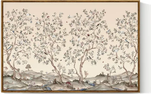 Miniatura 104 de VIYYIEA Arte de Pared en Lienzo Enmarcado Decoración del Hogar, Decoración de Granja Valles Ondulantes bajo Cielos Despejados Pintura de Pared