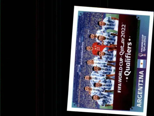 Adhesivo de fútbol de la Copa Mundial Panini 2022 #ARG1 Foto del equipo Argentina Group C oficial de Qatar WC calcomanía del álbum en bruto (NM o