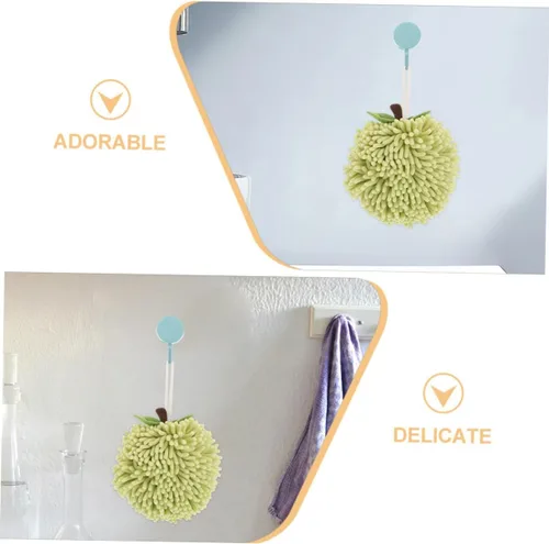 Miniatura 3 de 2pcs Chenille Hand Towels Fuzzy Super Absorbent and Quick Drying for Bathroom and Kitchen Cute Hanging Design for Easy Storage and Versatile Use